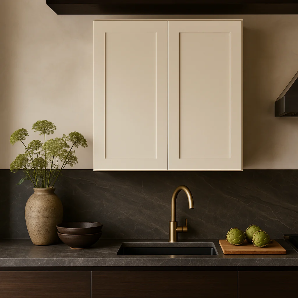 Hampton Bay Avondale 27 in. Shaker Wall Kitchen Cabinet in Antique White - Image 2