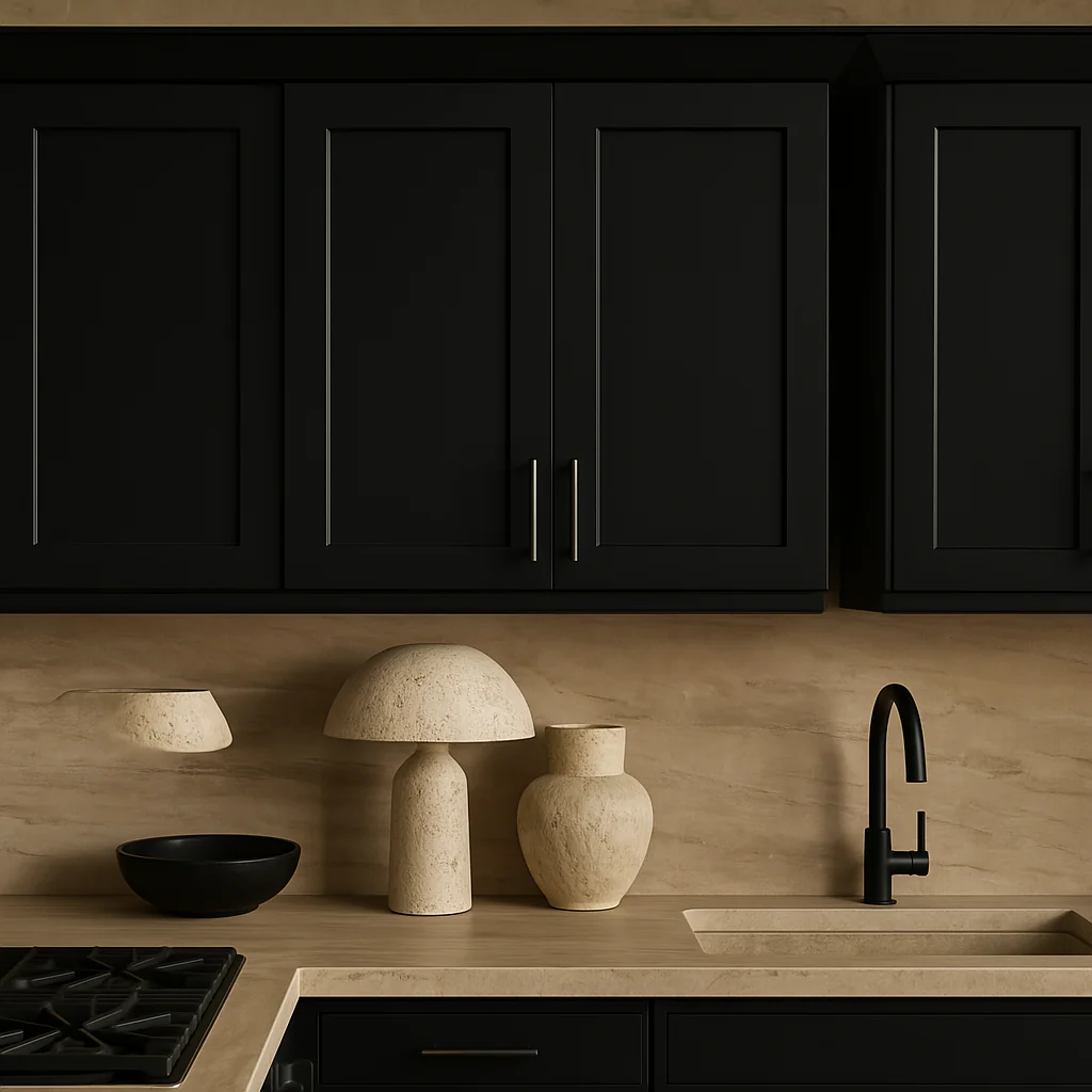 Hampton Bay Avondale 27 in. W x 12 in. D x 36 in. H Ready-to-Assemble Plywood Shaker Wall Kitchen Cabinet in Raven Black - Image 3