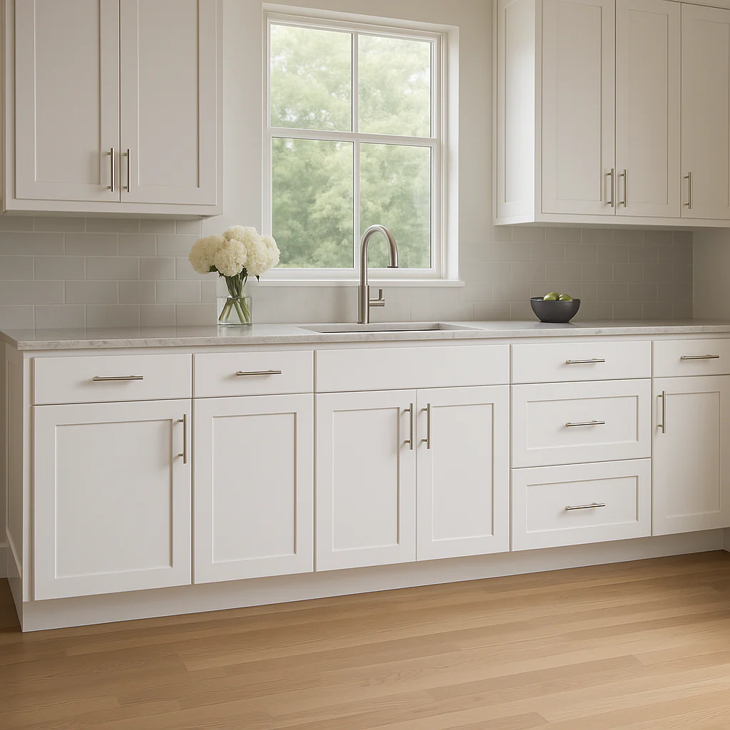 Hampton Bay Avondale 27-inch Alpine White Shaker Base Kitchen Cabinet - Image 2