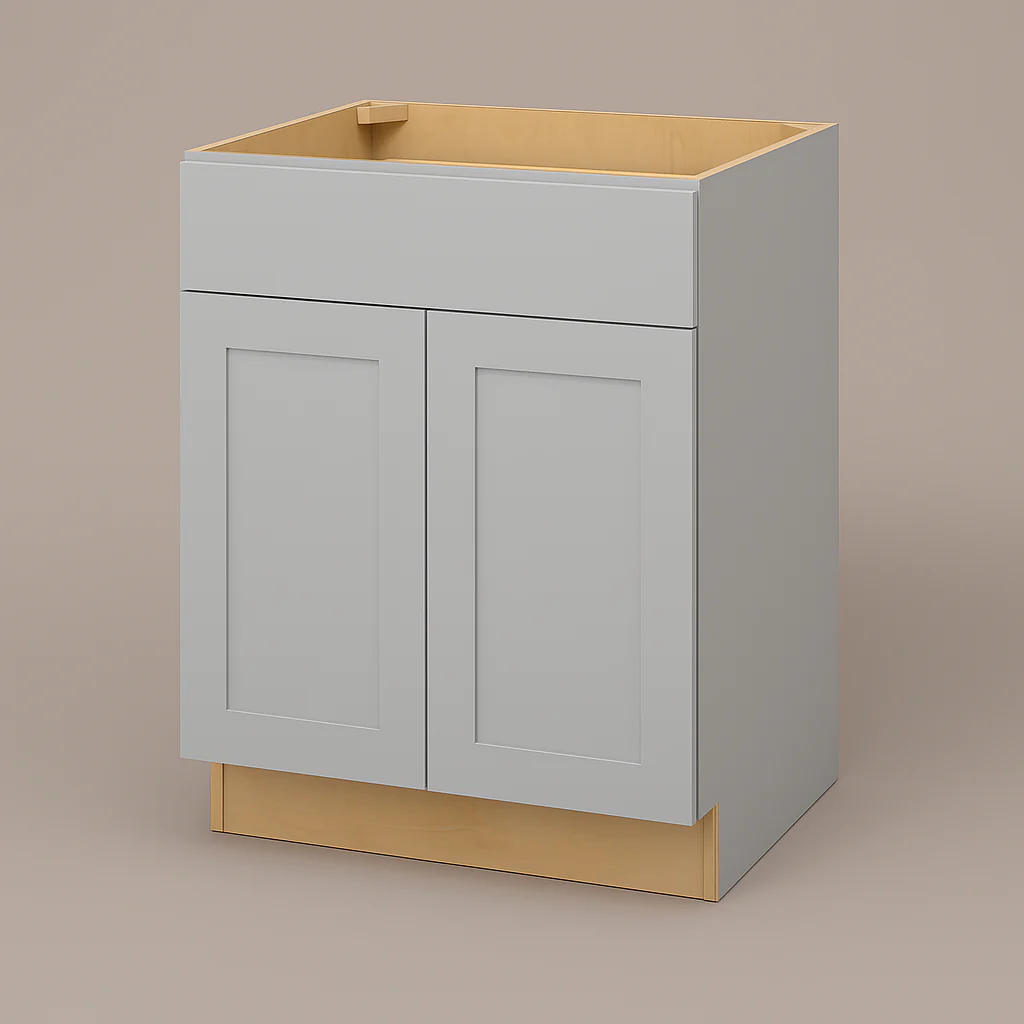 Hampton Bay Avondale 27-inch Dove Gray Shaker Base Kitchen Cabinet