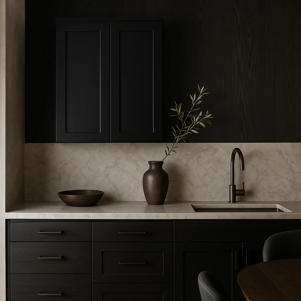 Hampton Bay Avondale 27-inch Raven Black Shaker Wall Kitchen Cabinet - Image 2
