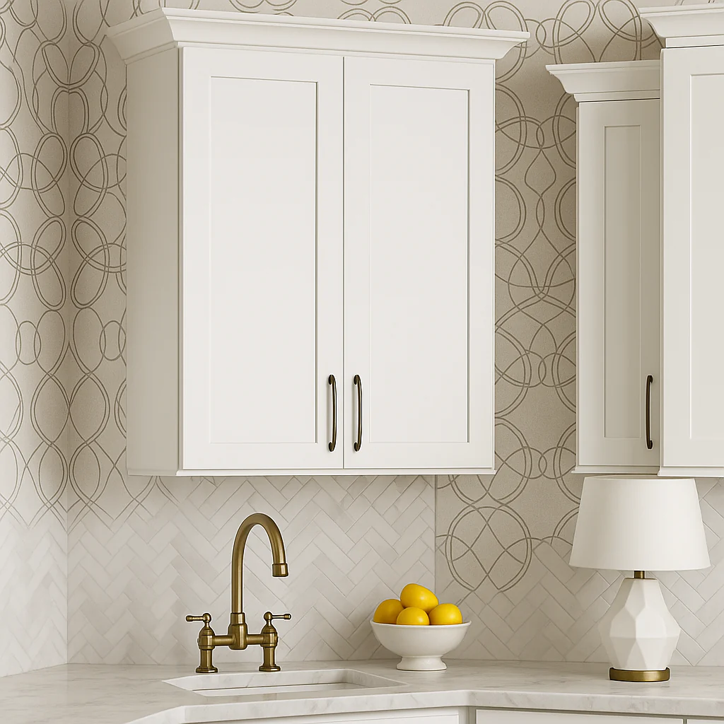 Hampton Bay Avondale 30 in. Alpine White Shaker Wall Kitchen Cabinet - Image 2