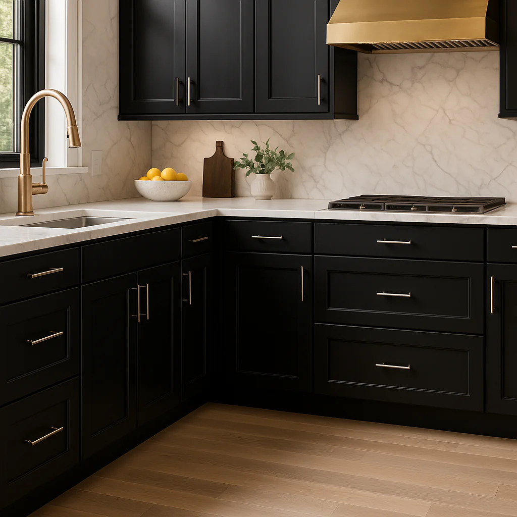 Hampton Bay Avondale 30 in. Shaker Base Kitchen Cabinet in Raven Black - Image 4