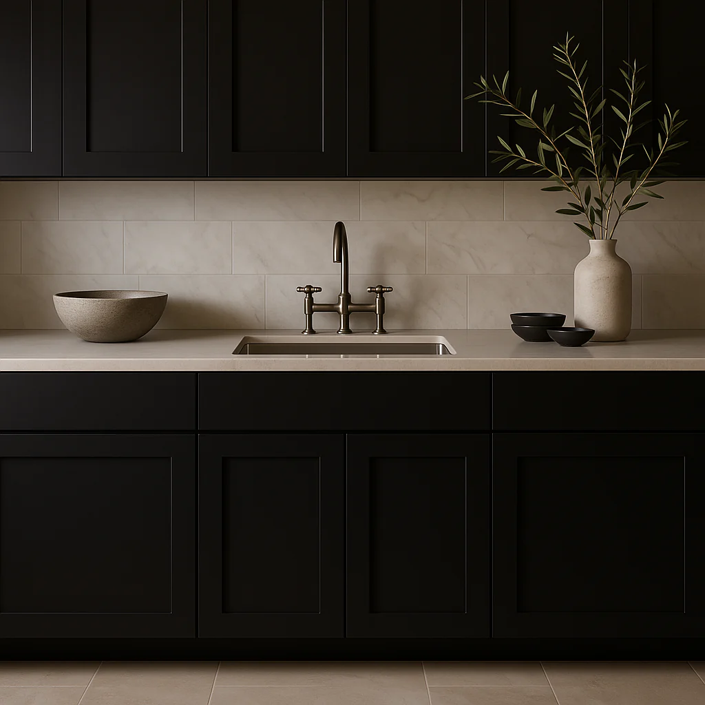 Hampton Bay Avondale 30 in. Shaker Sink Base Cabinet in Raven Black - Image 2