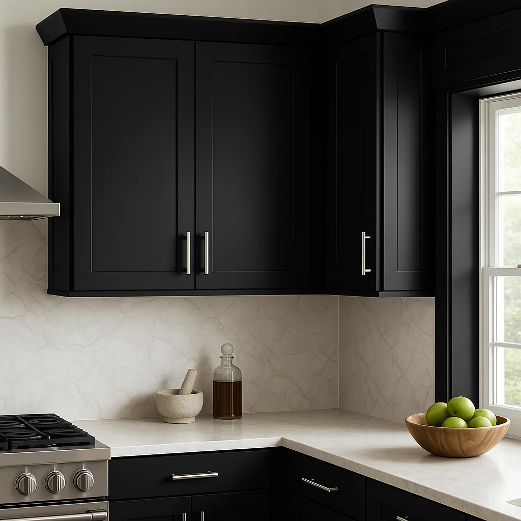 Hampton Bay Avondale 30 in. Shaker Wall Kitchen Cabinet in Raven Black - Image 3