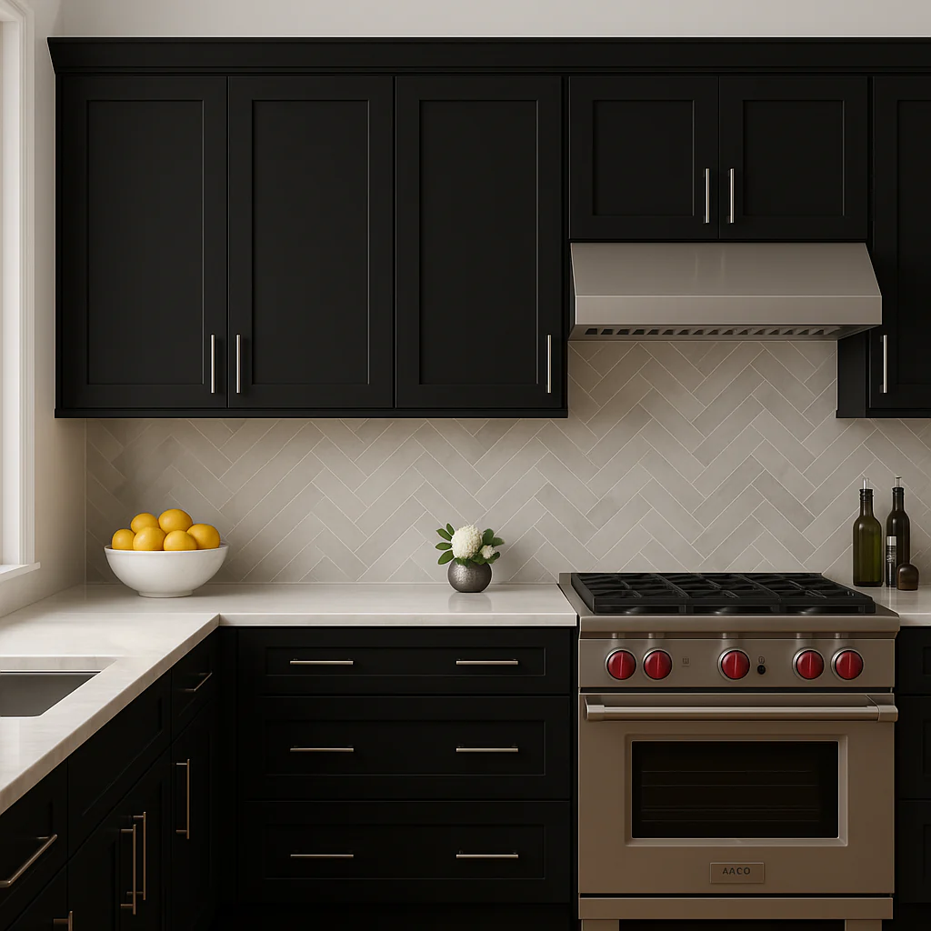 Hampton Bay Avondale 30 in. Shaker Wall Kitchen Cabinet in Raven Black - Image 4