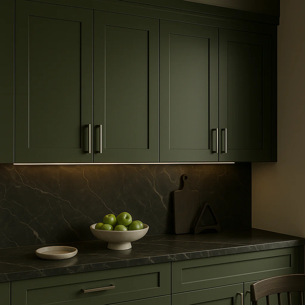Hampton Bay Avondale 30 in. W x 12 in. D x 30 in. H Ready to Assemble Plywood Shaker Wall Kitchen Cabinet in Fern Green - Image 3