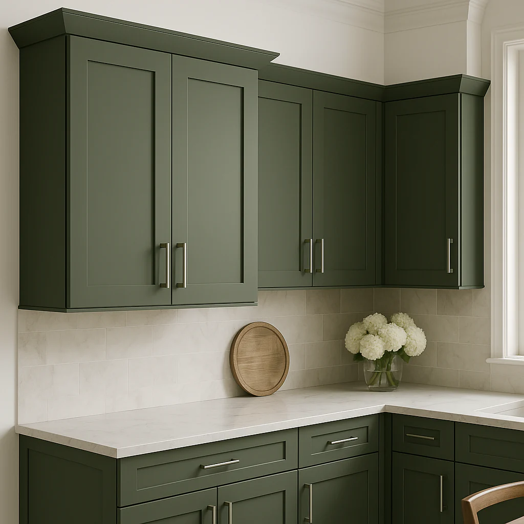 Hampton Bay Avondale 30 in. W x 12 in. D x 30 in. H Ready to Assemble Plywood Shaker Wall Kitchen Cabinet in Fern Green - Image 4