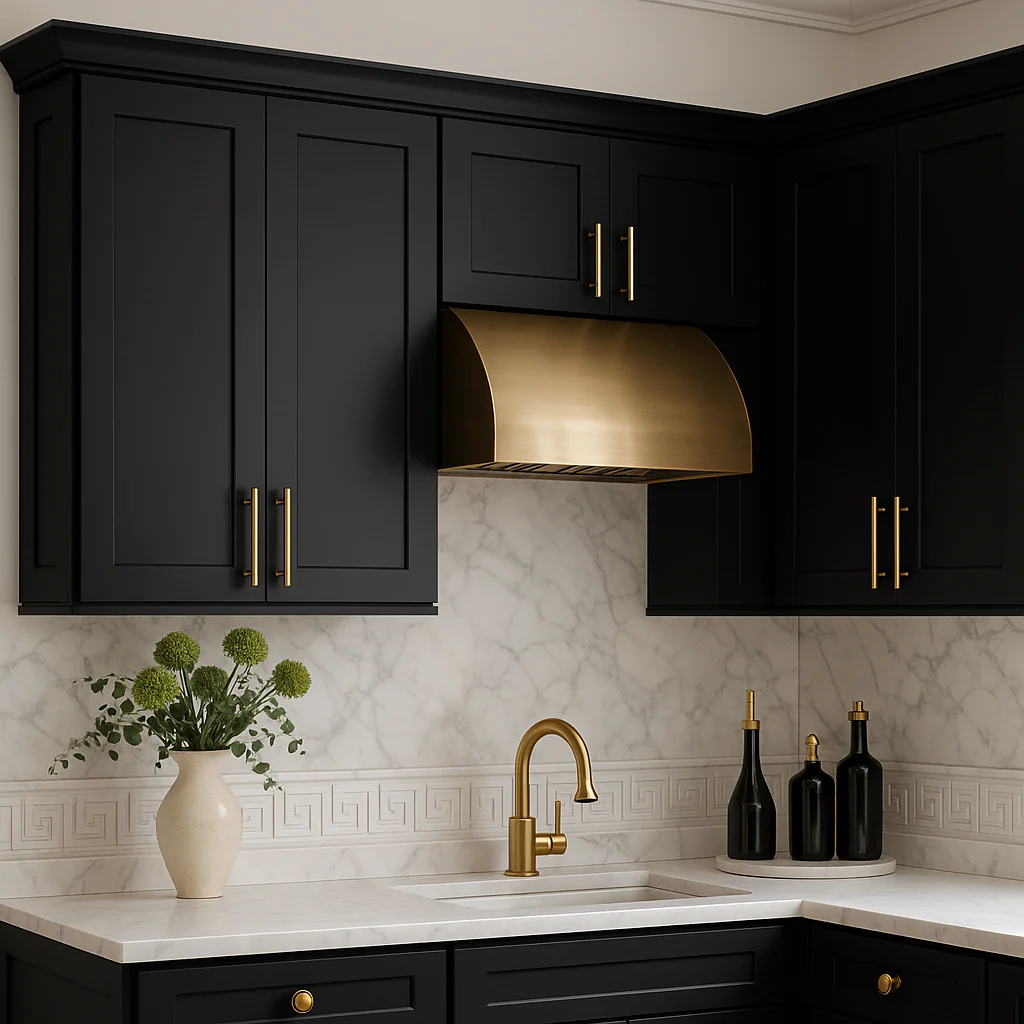 Hampton Bay Avondale 30 in. W x 12 in. D x 36 in. H Ready to Assemble Plywood Shaker Wall Kitchen Cabinet in Raven Black - Image 4