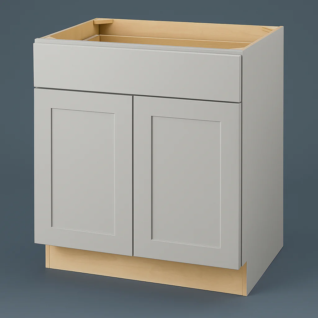 Hampton Bay Avondale 30-inch Dove Gray Shaker Base Kitchen Cabinet