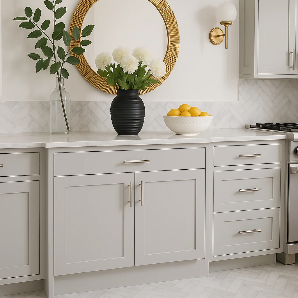 Hampton Bay Avondale 30-inch Dove Gray Shaker Base Kitchen Cabinet - Image 4