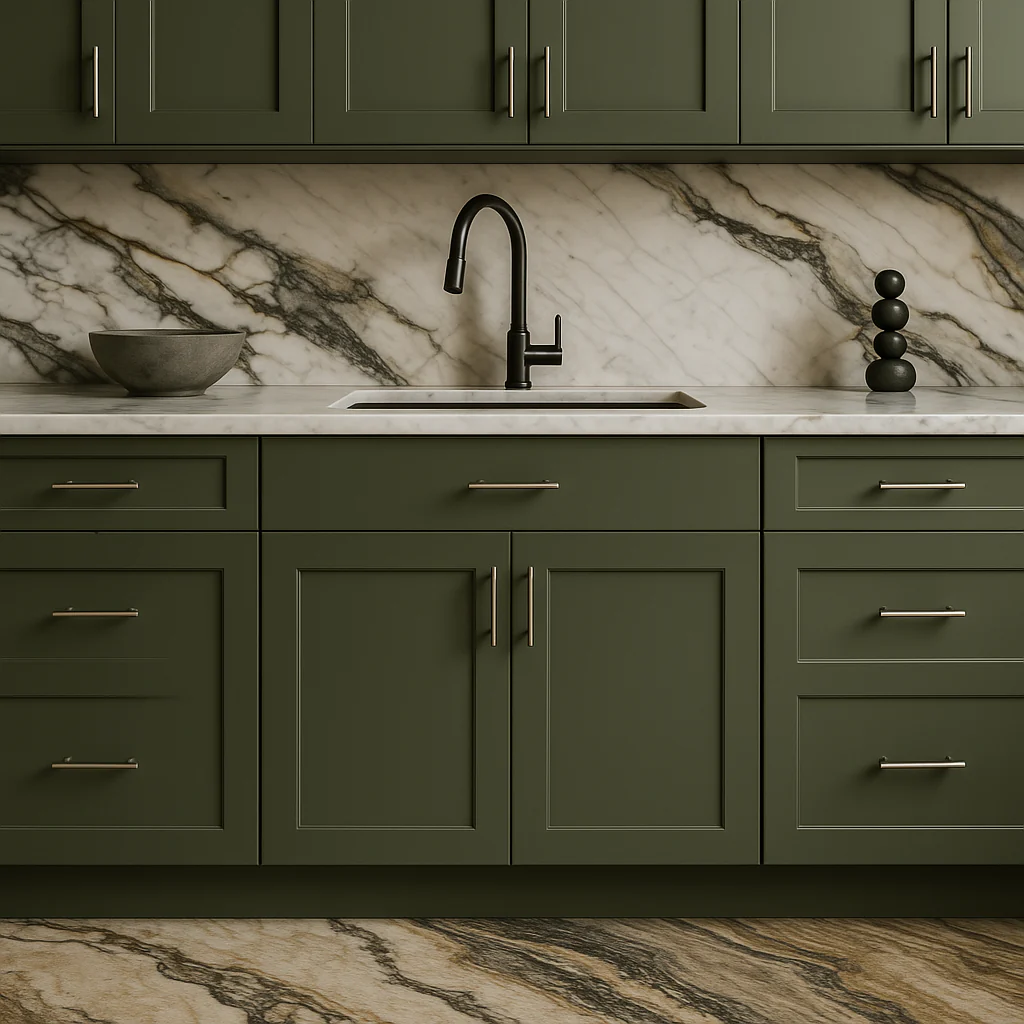 Hampton Bay Avondale 30-inch Fern Green Shaker Base Kitchen Cabinet - Image 4