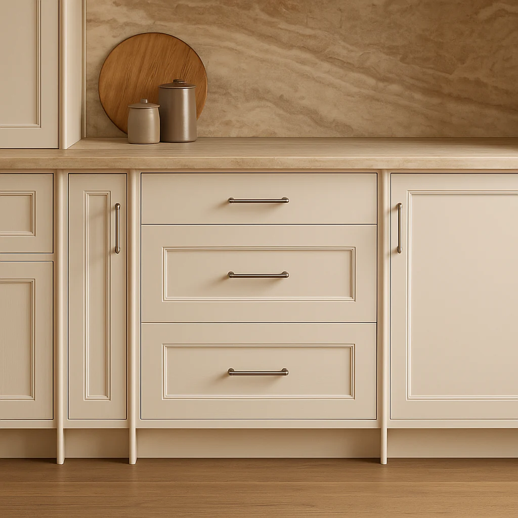 Hampton Bay Avondale 30-inch Shaker Drawer Base Cabinet in Antique White - Image 4