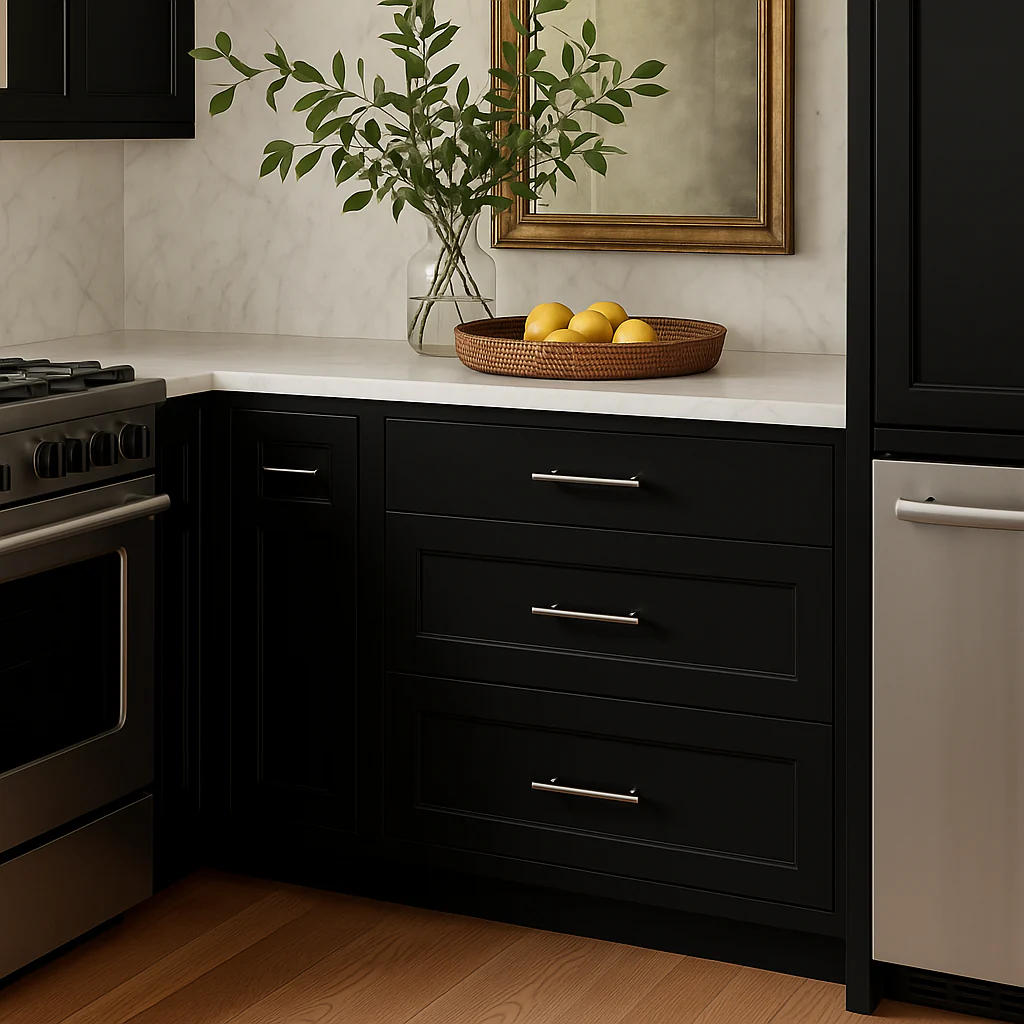 Hampton Bay Avondale 30" Shaker Drawer Base Cabinet in Raven Black - Image 4