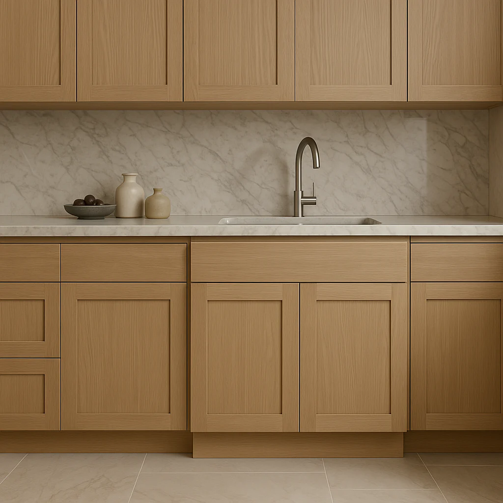 Hampton Bay Avondale 30" Shaker Sink Base Cabinet in White Oak - Image 3