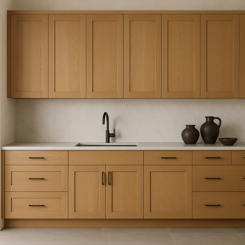 Hampton Bay Avondale 30" Shaker Sink Base Cabinet in White Oak - Image 4