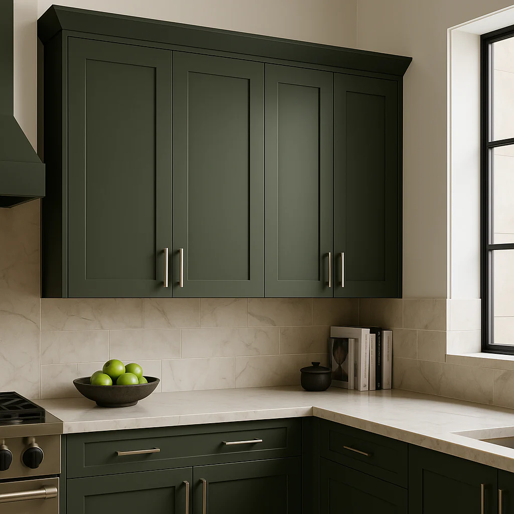 Hampton Bay Avondale 30" Shaker Wall Kitchen Cabinet in Fern Green - Image 2