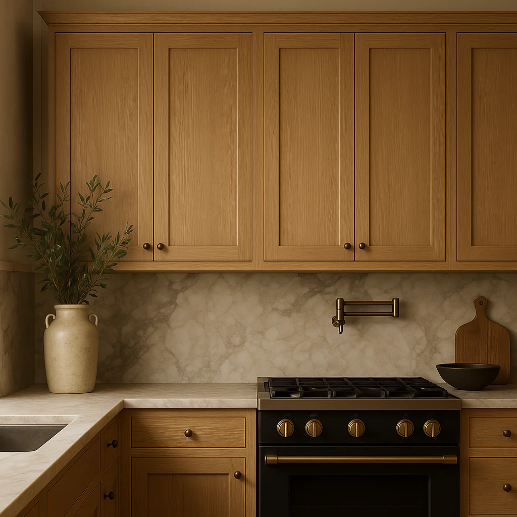 Hampton Bay Avondale 30" Shaker Wall Kitchen Cabinet in White Oak - Image 4