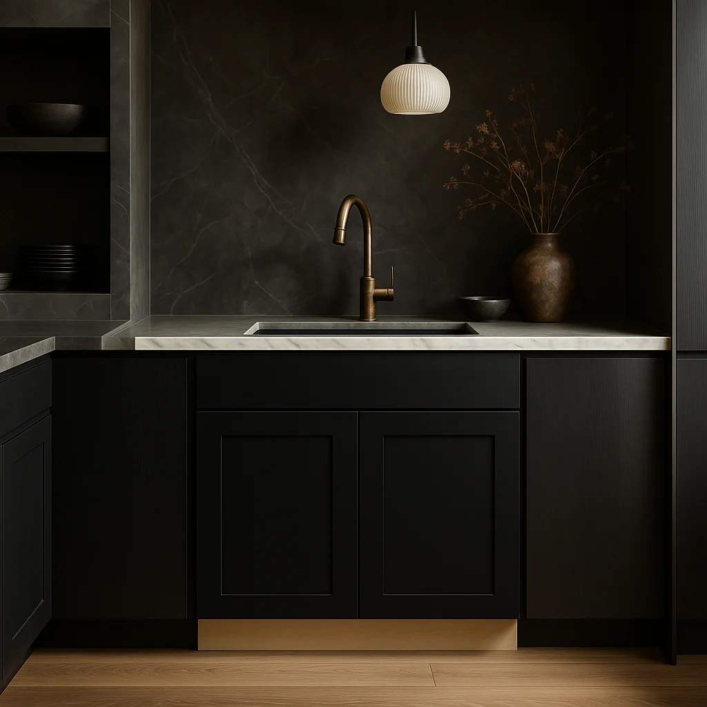 Hampton Bay Avondale 33" Shaker Sink Base Cabinet in Raven Black - Image 2