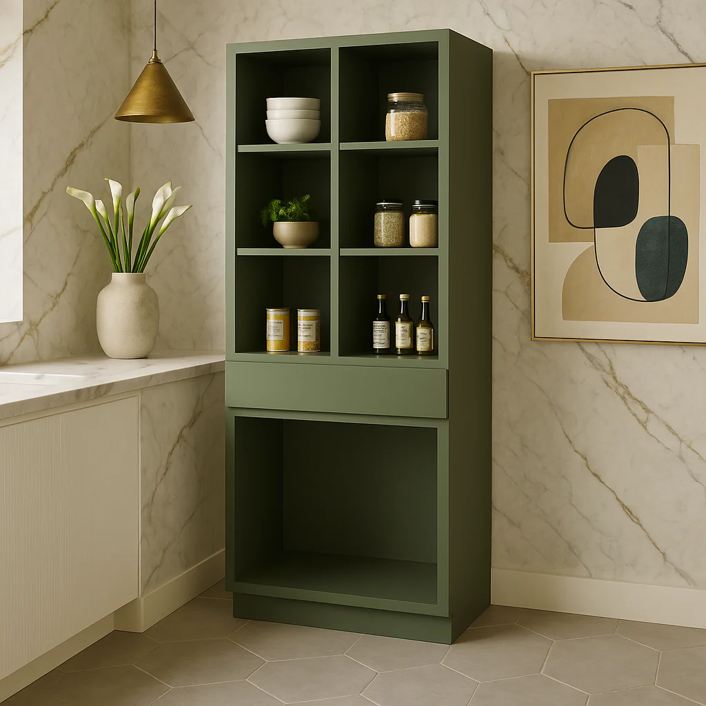 Hampton Bay Avondale 36" Fern Green Shaker Pantry Cabinet - Image 2