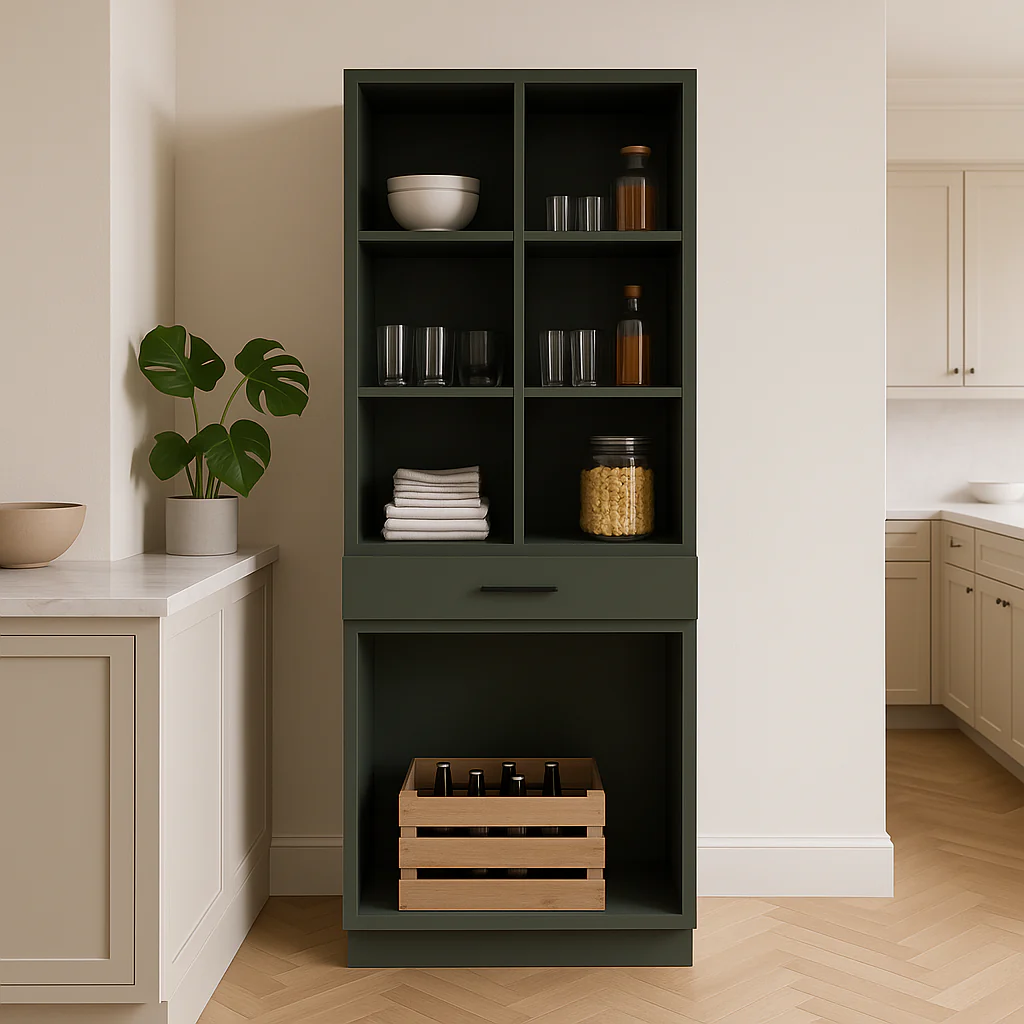 Hampton Bay Avondale 36" Fern Green Shaker Pantry Cabinet - Image 4