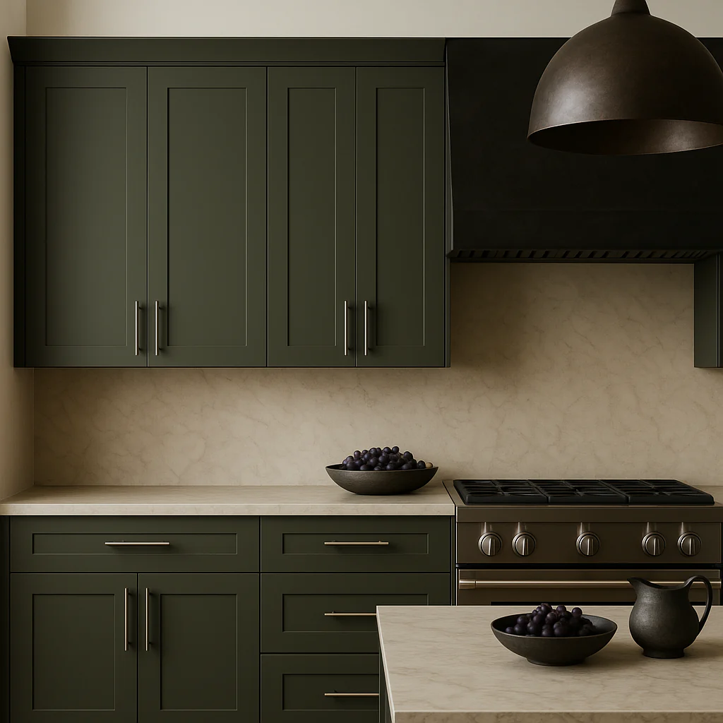 Hampton Bay Avondale 36 in. Fern Green Shaker Wall Kitchen Cabinet - Image 3