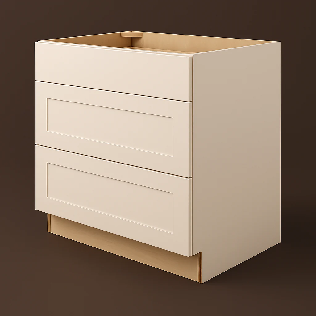 Hampton Bay Avondale 36 in. Ready to Assemble Plywood Shaker Drawer Base Kitchen Cabinet in Antique White
