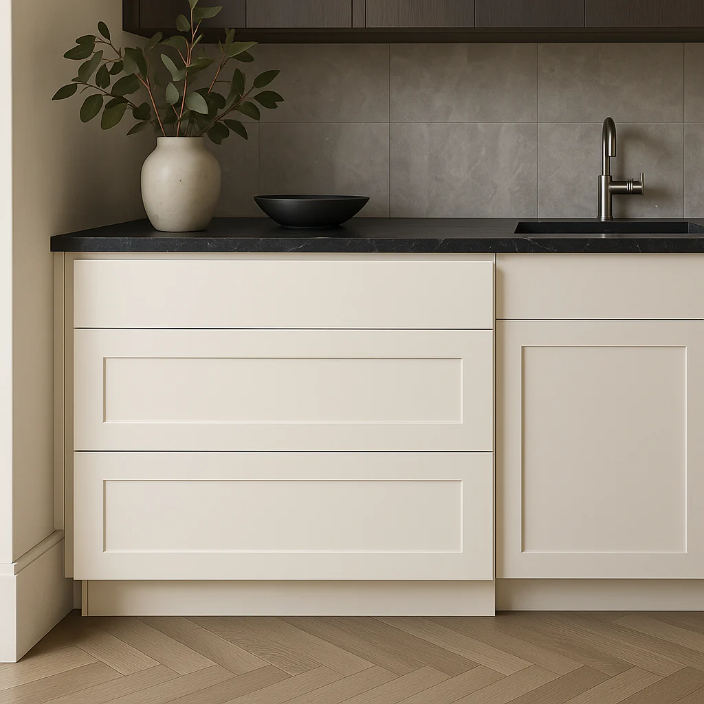 Hampton Bay Avondale 36 in. Ready to Assemble Plywood Shaker Drawer Base Kitchen Cabinet in Antique White - Image 2