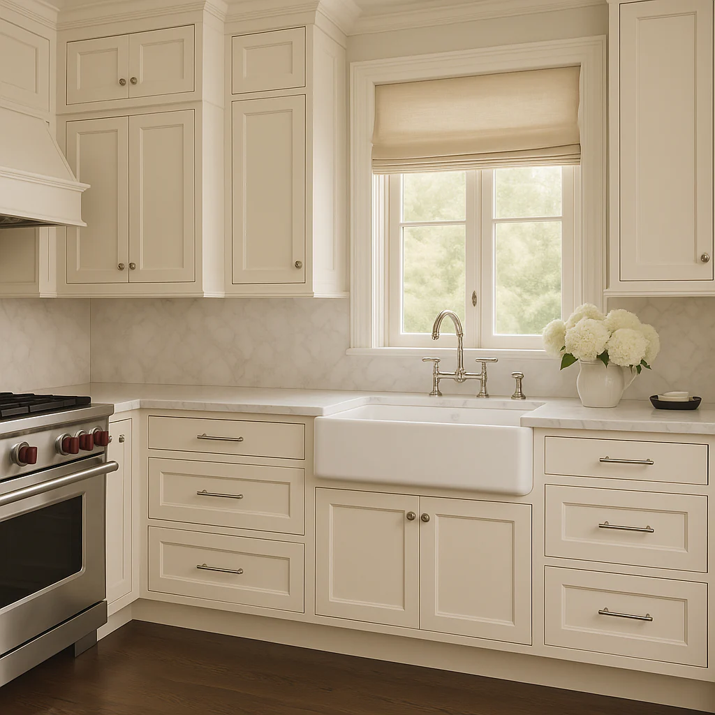 Hampton Bay Avondale 36 in. Ready to Assemble Plywood Shaker Drawer Base Kitchen Cabinet in Antique White - Image 4