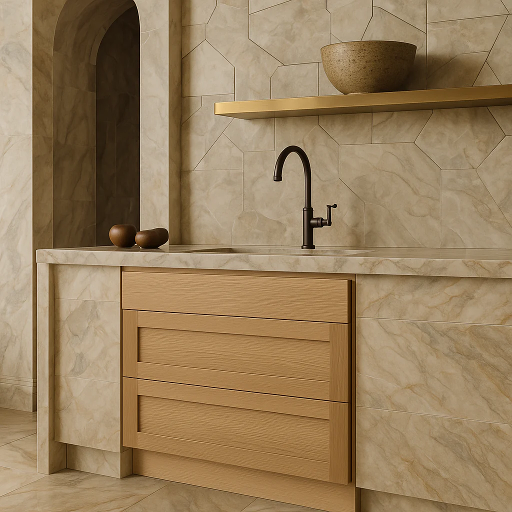 Hampton Bay Avondale 36 in. Ready to Assemble Plywood Shaker Drawer Base Kitchen Cabinet in White Oak - Image 3