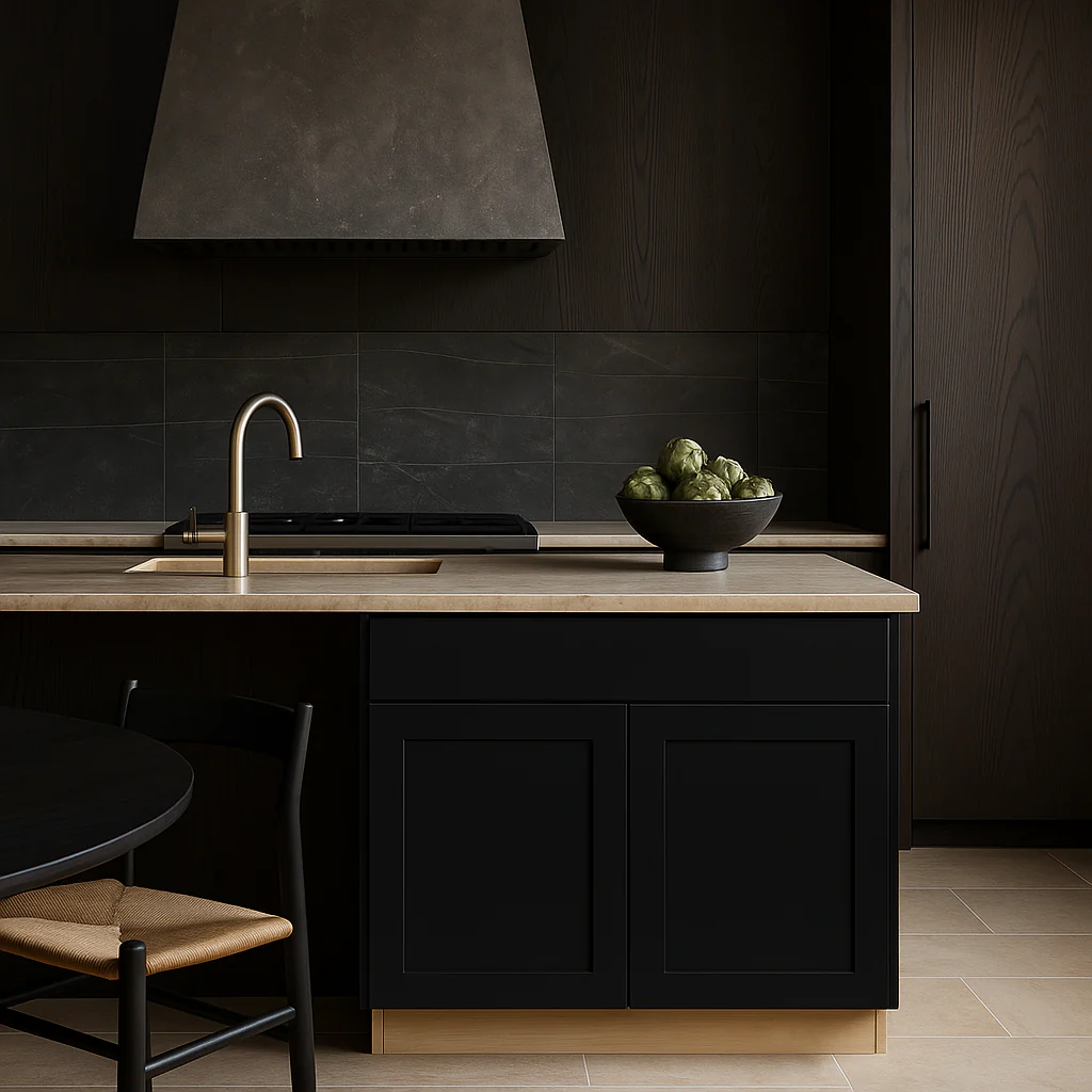Hampton Bay Avondale 36 in. Shaker Base Kitchen Cabinet in Raven Black - Image 2