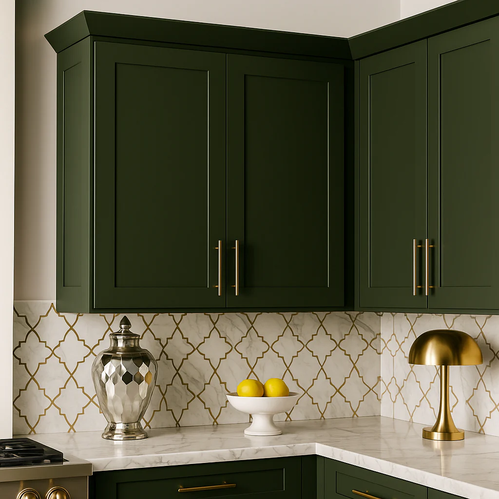 Hampton Bay Avondale 36 in. Shaker Wall Kitchen Cabinet in Fern Green - Image 2