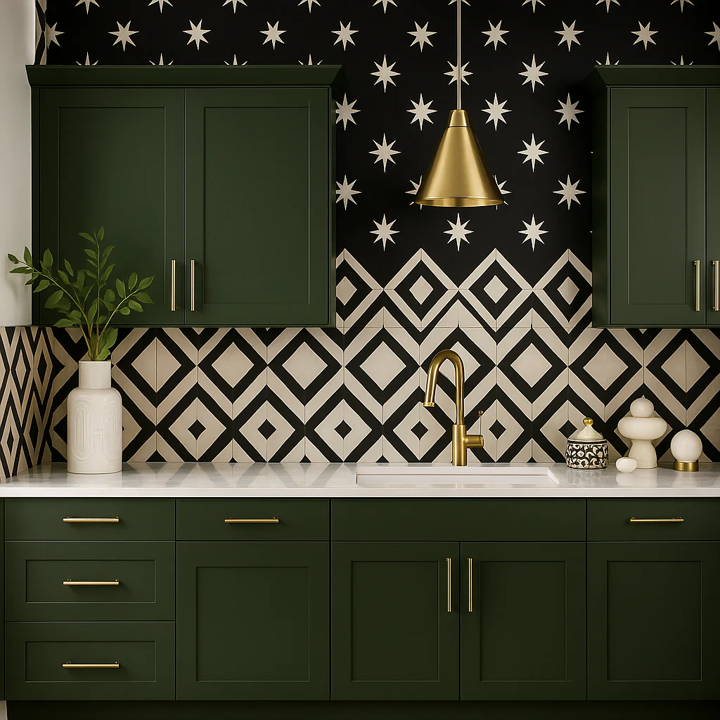 Hampton Bay Avondale 36 in. Shaker Wall Kitchen Cabinet in Fern Green - Image 3