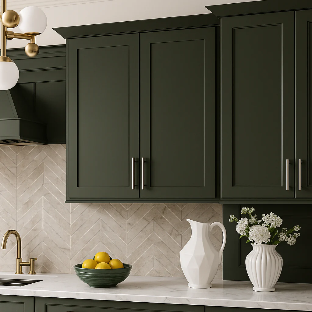 Hampton Bay Avondale 36 in. Shaker Wall Kitchen Cabinet in Fern Green - Image 4