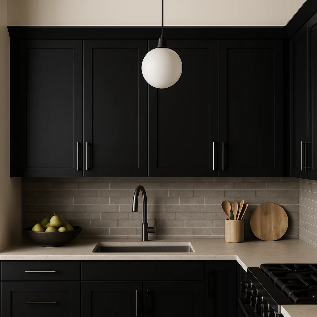 Hampton Bay Avondale 36 in. Shaker Wall Kitchen Cabinet in Raven Black - Image 2