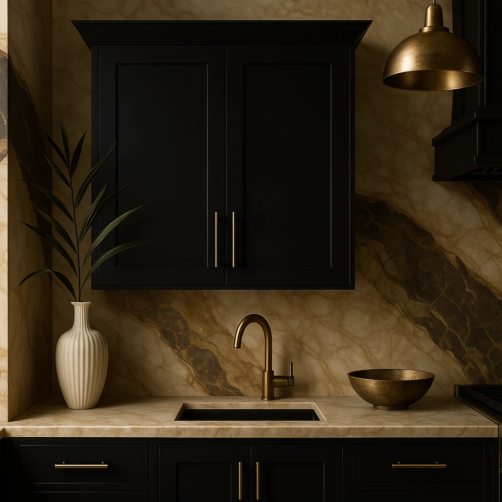 Hampton Bay Avondale 36 in. Shaker Wall Kitchen Cabinet in Raven Black - Image 3