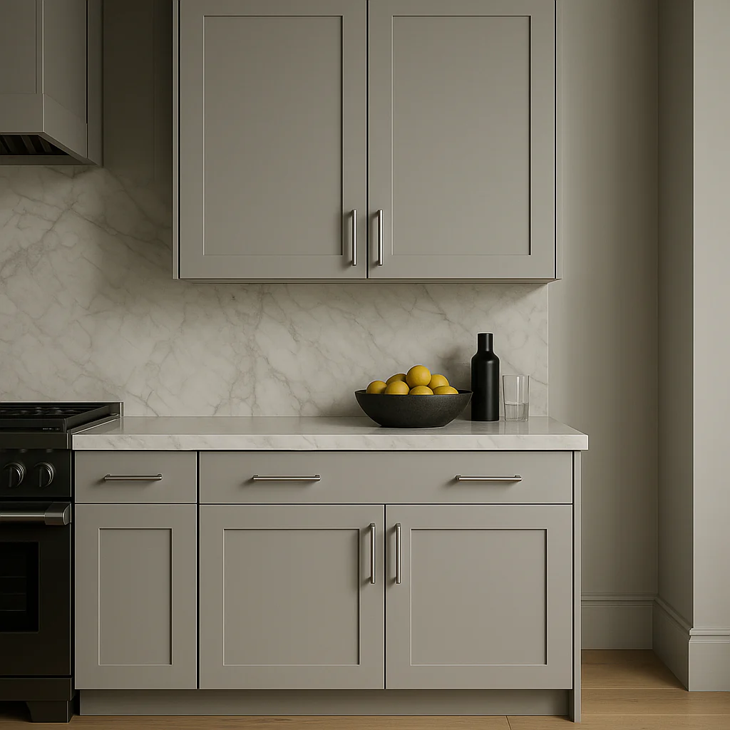 Hampton Bay Avondale 36 in. W x 12 in. D x 30 in. H Ready-to-Assemble Plywood Shaker Wall Kitchen Cabinet in Dove Gray - Image 2