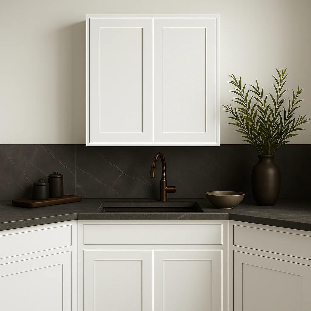 Hampton Bay Avondale 36 in. W x 12 in. D x 42 in. H Ready to Assemble Plywood Shaker Wall Kitchen Cabinet in Alpine White - Image 2