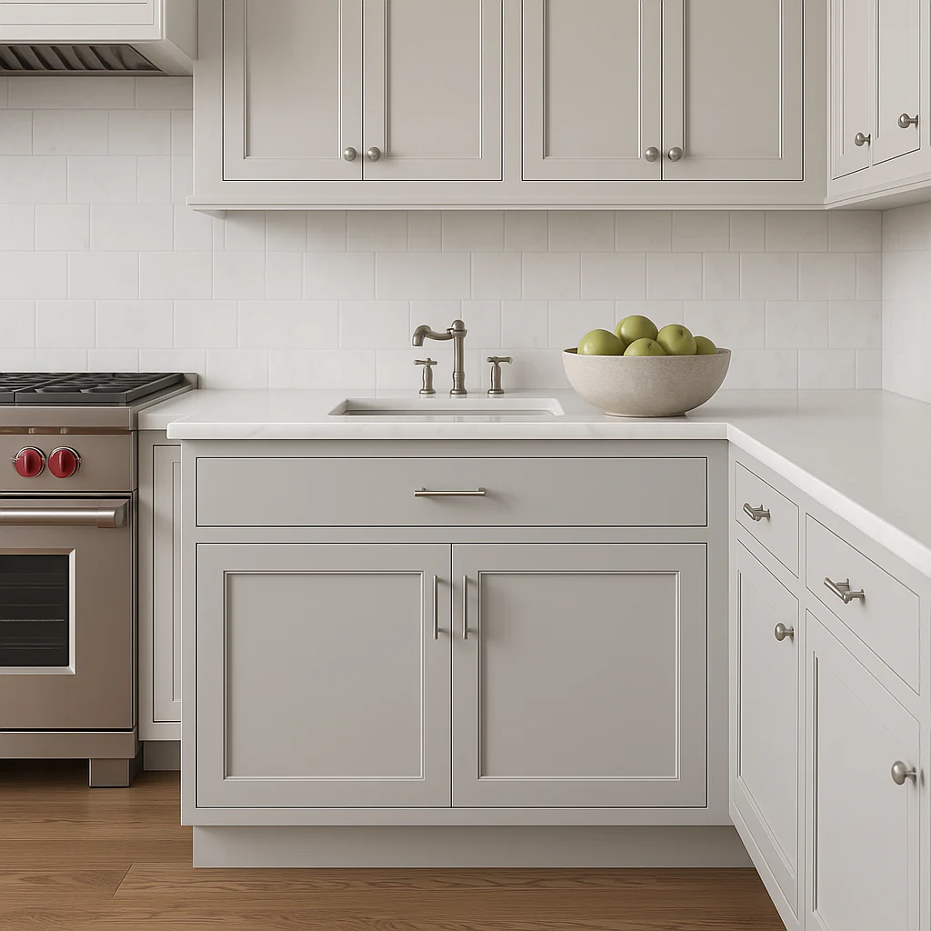 Hampton Bay Avondale 36-inch Dove Gray Shaker Base Kitchen Cabinet - Image 4