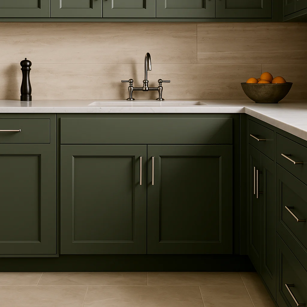 Hampton Bay Avondale 36-inch Fern Green Shaker Base Kitchen Cabinet - Image 4