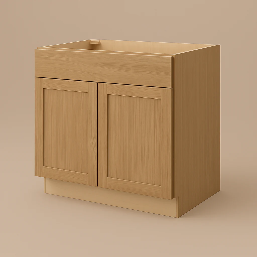 Hampton Bay Avondale 36" Shaker Base Kitchen Cabinet in White Oak