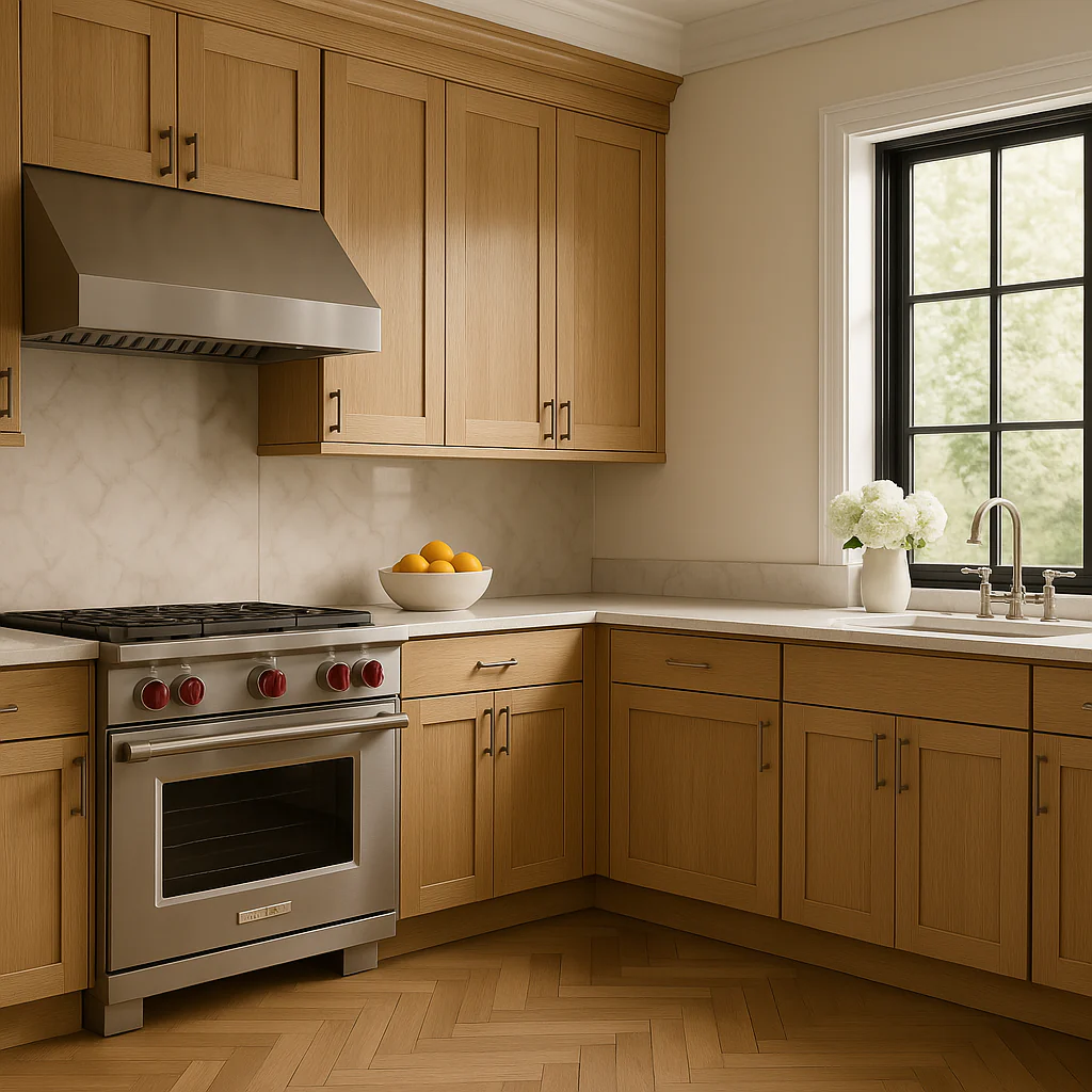 Hampton Bay Avondale 36" Shaker Base Kitchen Cabinet in White Oak - Image 3