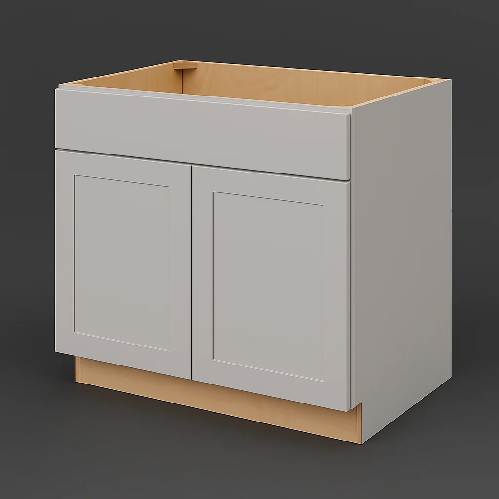 Hampton Bay Avondale 36" Shaker Sink Base Cabinet in Dove Gray