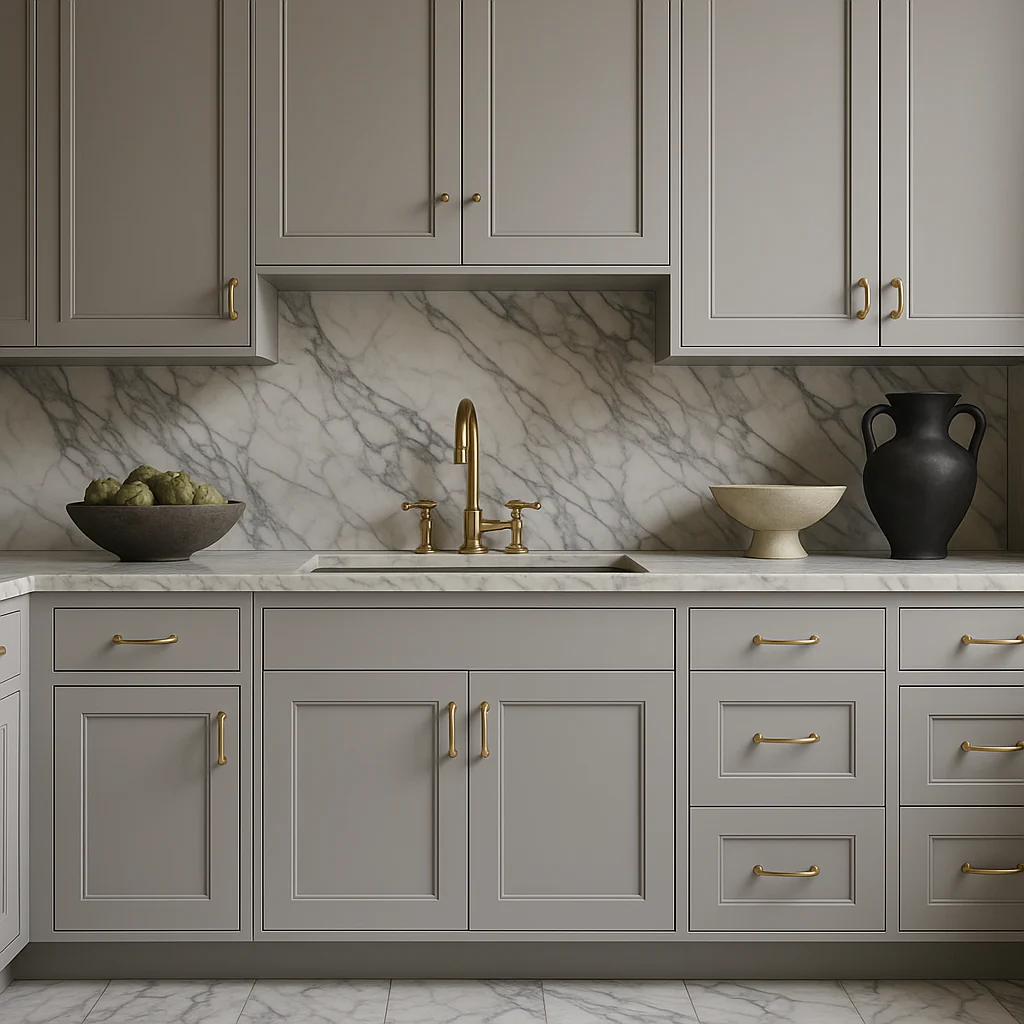 Hampton Bay Avondale 36" Shaker Sink Base Cabinet in Dove Gray - Image 4