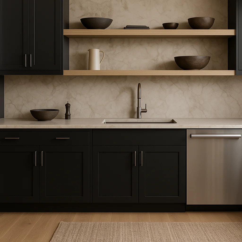Hampton Bay Avondale 36" Shaker Sink Base Cabinet in Raven Black - Image 2