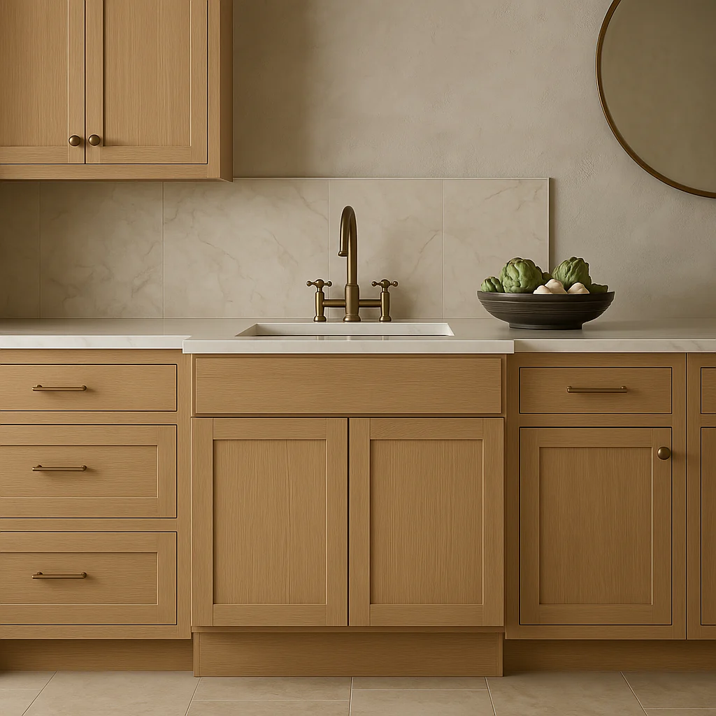 Hampton Bay Avondale 36" White Oak Shaker Sink Base Cabinet - Image 3