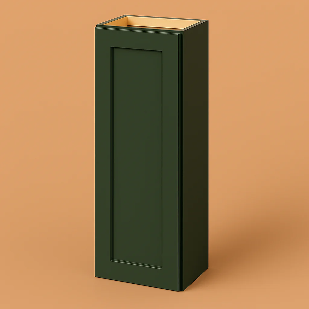 Hampton Bay Avondale Fern Green Shaker Wall Kitchen Cabinet - 15" W x 12" D x 42" H