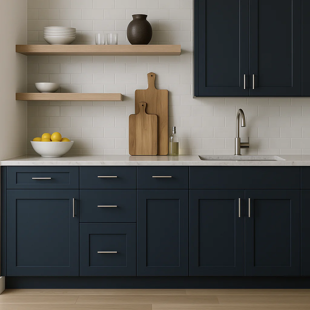 Hampton Bay Avondale Ink Blue Shaker Base Kitchen Cabinet - 15 in. W x 24 in. D x 34.5 in. H - Image 3