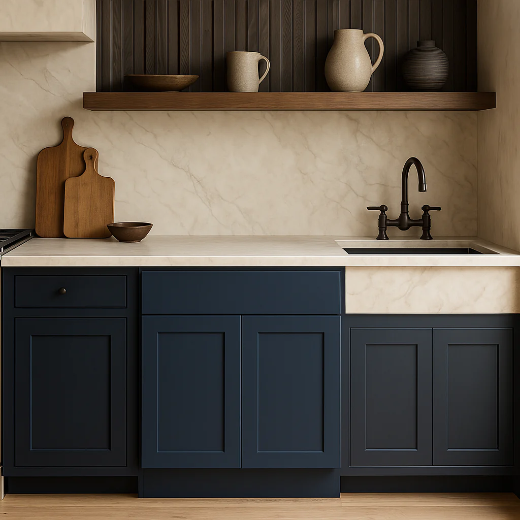 Hampton Bay Avondale Ink Blue Shaker Base Kitchen Cabinet, 27 in. W x 24 in. D x 34.5 in. H - Image 2