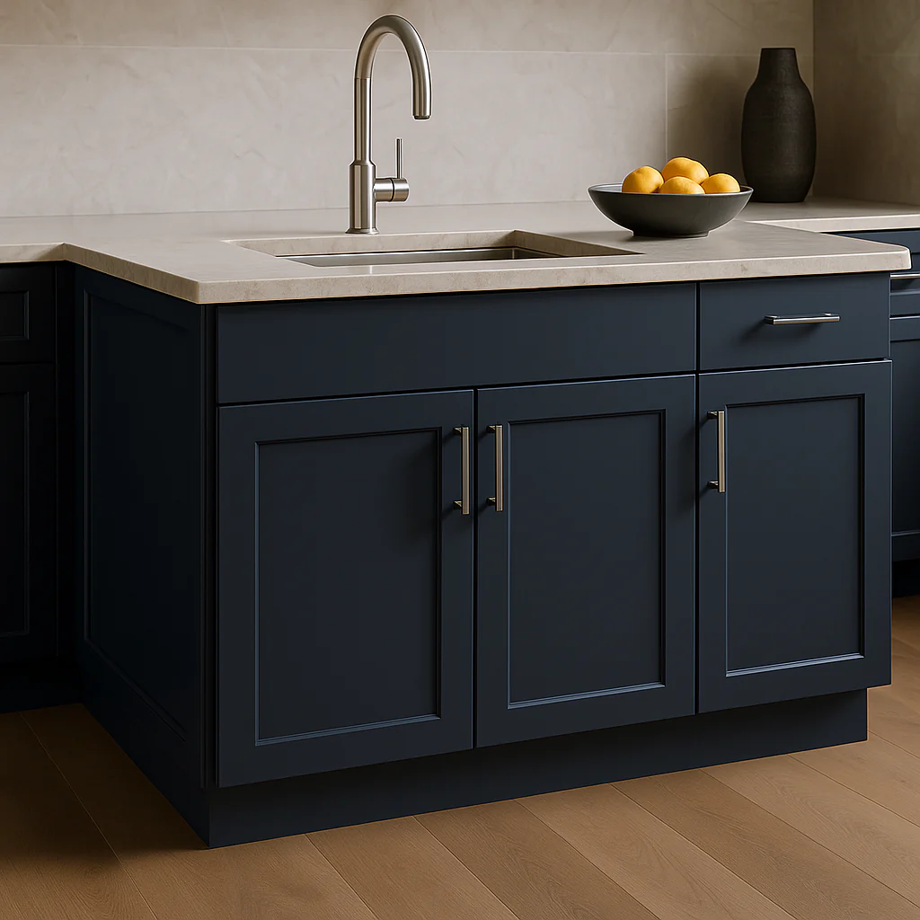 Hampton Bay Avondale Ink Blue Shaker Base Kitchen Cabinet, 30 in. W x 24 in. D x 34.5 in. H - Image 3